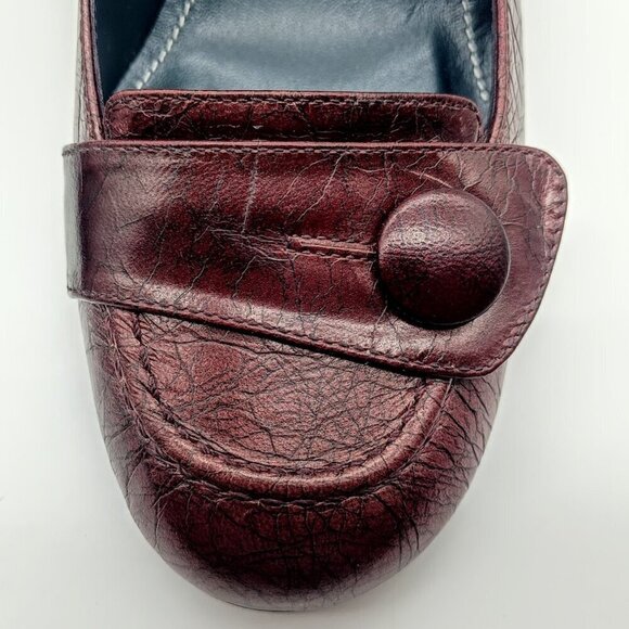 Biala Italian Burgundy Red Leather Heels - 7M - Picture 4 of 10